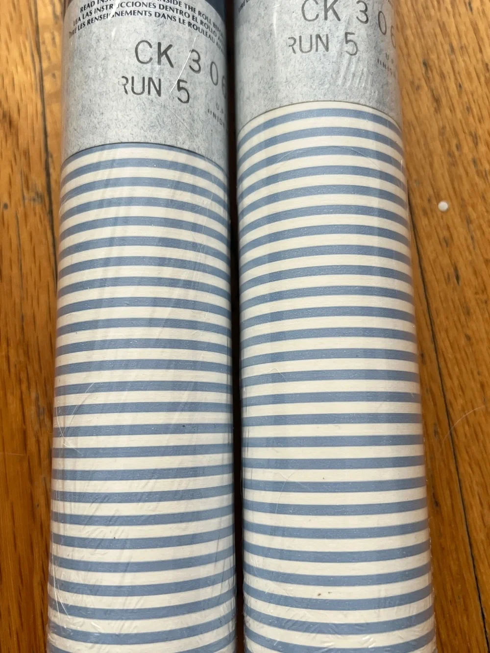C&A Wallcoverings Blue Striped Wallpaper Roll